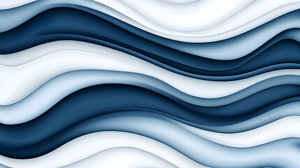 Abstract blue and white wavy lines background design for website header or presentation