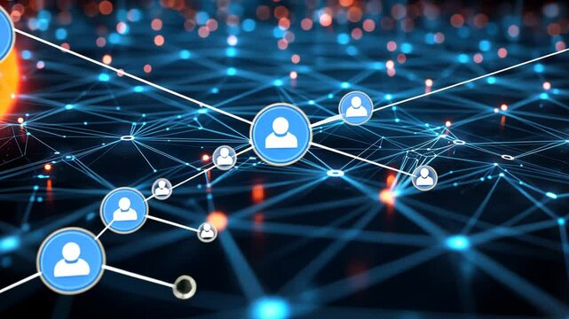 Technology line connection network concept background