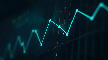Minimalistic line graph with clean upward growth
