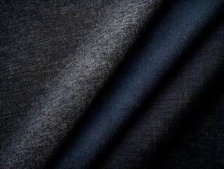 Fototapeta premium Dark Denim Textures: A sophisticated close-up showcasing the rich textures and subtle color variations of dark denim fabrics.