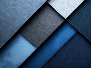 Abstract Denim Texture: A mesmerizing abstract pattern of various shades of blue denim fabric, arranged in a geometric, overlapping design, creating a contemporary and stylish backdrop.