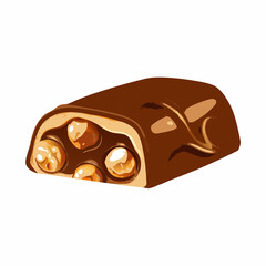 chocolate cake isolated 
