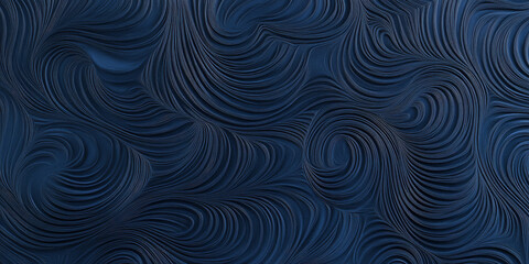 Navy blue textures wallpaper with silk smooth flowing wave patterns. The deep blue tones create a serene and contemporary high-definition background design.
