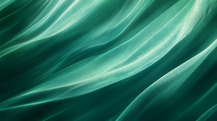 Obraz premium Emerald Flow: Abstract swirls of teal and emerald green create a mesmerizing textile-like texture, evoking feelings of fluidity, serenity, and natural beauty. 