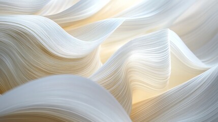Graceful Intertwined Layers of Textural Light in Soft Tones