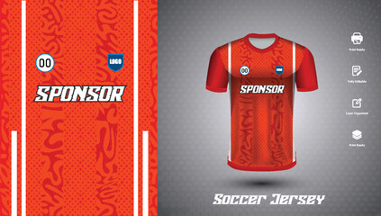 Naklejka premium Soccer jersey design for sublimation