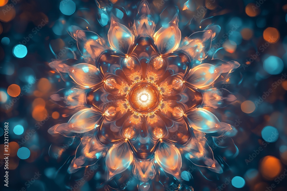Poster vibrant colors and intricate patterns