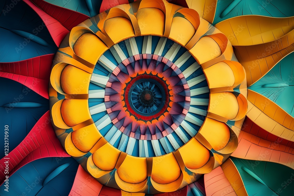 Poster vibrant colors and intricate patterns