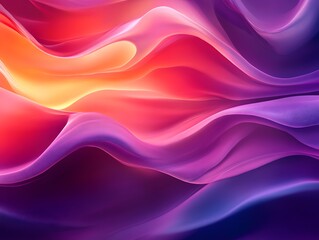 Obraz premium Abstract Flow: An enchanting abstract image of fluid, undulating lines in vibrant hues of purple, red, and orange. The organic forms flow and dance, creating a dynamic, mesmerizing pattern.