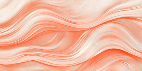 Obraz premium Light coral textures wallpaper with flowing silk waves. The warm, gentle tones create a unique, high-definition minimalist background.