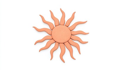 Decorative sun wall art piece with wavy rays, perfect for brightening up indoor spaces or gardens