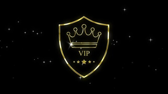 vip golden animated background vip vvip golden star crown 4k looping animated croma