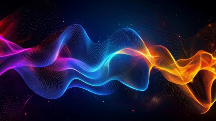 Luminous Waves of Color Crashing in an Ocean of Digital Harmony
