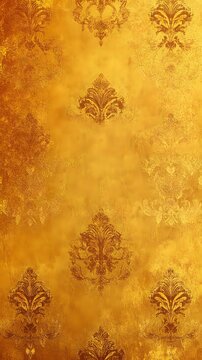Golden Damask Wallpaper: A luxurious, textured gold wallpaper with an elegant damask pattern, perfect for adding a touch of opulence to any design project.  The rich.