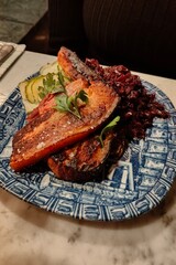 Scandinavian fine dining cuisine at a gourmet restaurant
