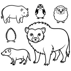 Fototapeta premium set of animals