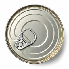 A tin can lid with a metal ring is used to seal cans, ensuring freshness .
