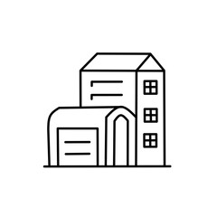 House buildings and church buildings.