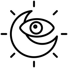 blue light filter icon outline