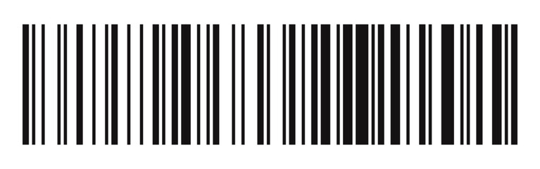 Barcode symbol. Bar code template numbers isolated on white background. Vector illustration.