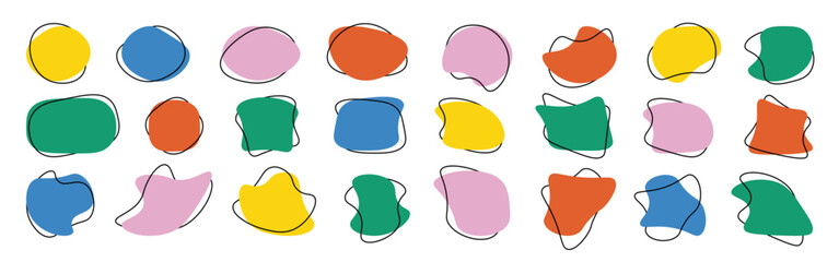 Geometric Shapes set. Organic blob collection. Vector illustration.