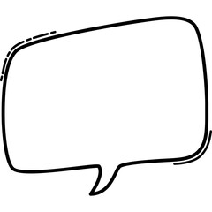 Hand drawn bubble text outline