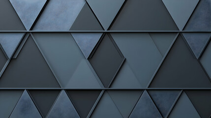 Obraz premium Abstract geometric dark grey triangle wall pattern texture background