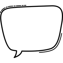 Hand drawn bubble text outline