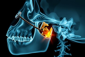 Jaw Surgery X Ray Showing Bone Fracture Repair