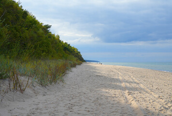 Sand beach at the baltic sea in western poland, near Rewal