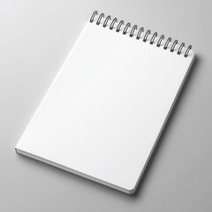 Creative white spiral notebook mockup designed for artistic note-taking, personal journaling, or stylish planning. Generative AI
