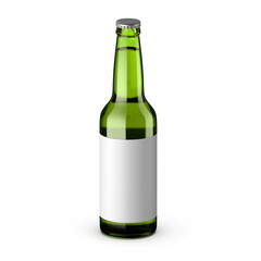 3D render of Beer bottle isolated on transparent background