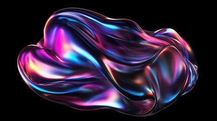 Abstract Colorful Waveform: Digital Art