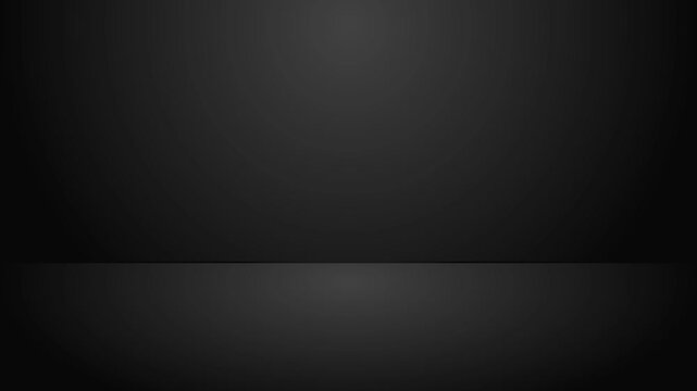 The studio background is black