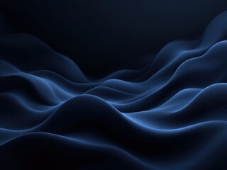 Obraz premium Abstract blue wave patterns in a dark minimalist background