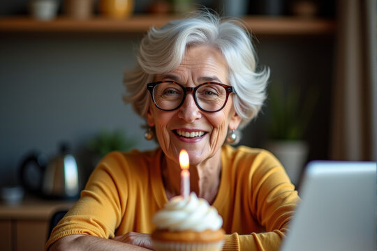 a photo of senior celebrate birthday