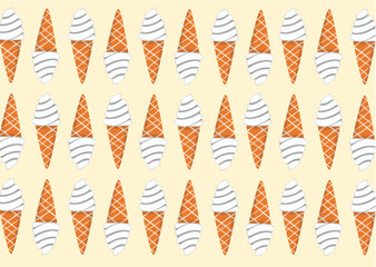 ice cream cone seamless pattern