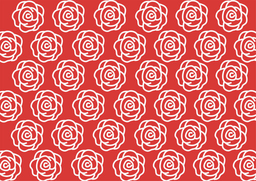 seamless pattern with roses flowers