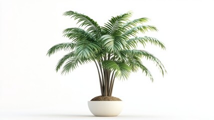 Lush Indoor Plant Decor with Vibrant Green Foliage in White Pot