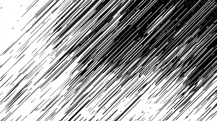 Fototapeta premium Dynamic black and white ink strokes abstract art digital creation artistic environment close-up view visual expression