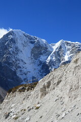 The stunning Himalayan Mountain ranges with snowy  glaciars and breathtaking views of Mount...