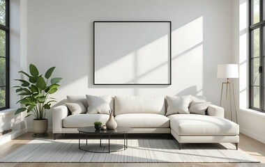  Elegant Living Room with Neutral Color Palette and Decorative Elements