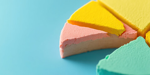 Multicolored Pie Chart Segment Mockup