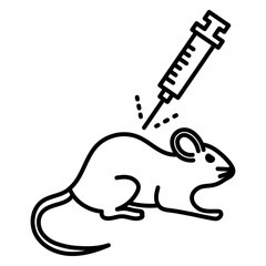 Animal testing icon outline set sign