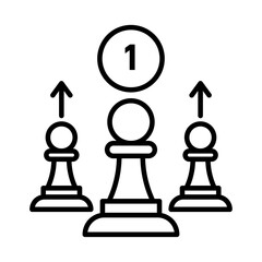 Archive market leadership icon outline set sign