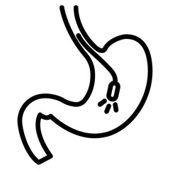 Endoscopy icon outline set sign