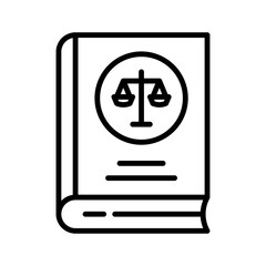 Labour and social law icon outline set sign