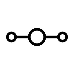 Linear molecular structure icon outline set sign
