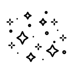 Magic stars icon outline set sign