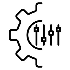 Mass customization icon outline set sign